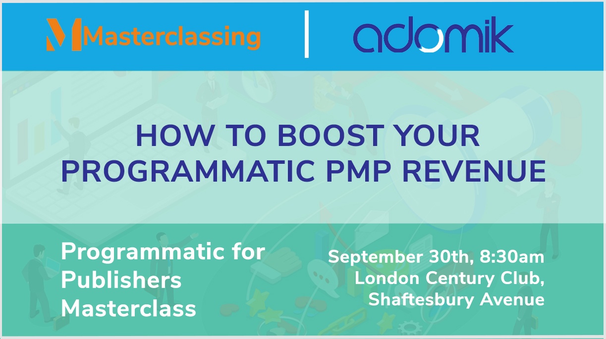 Programmatic for publishers Masterclass Adomik