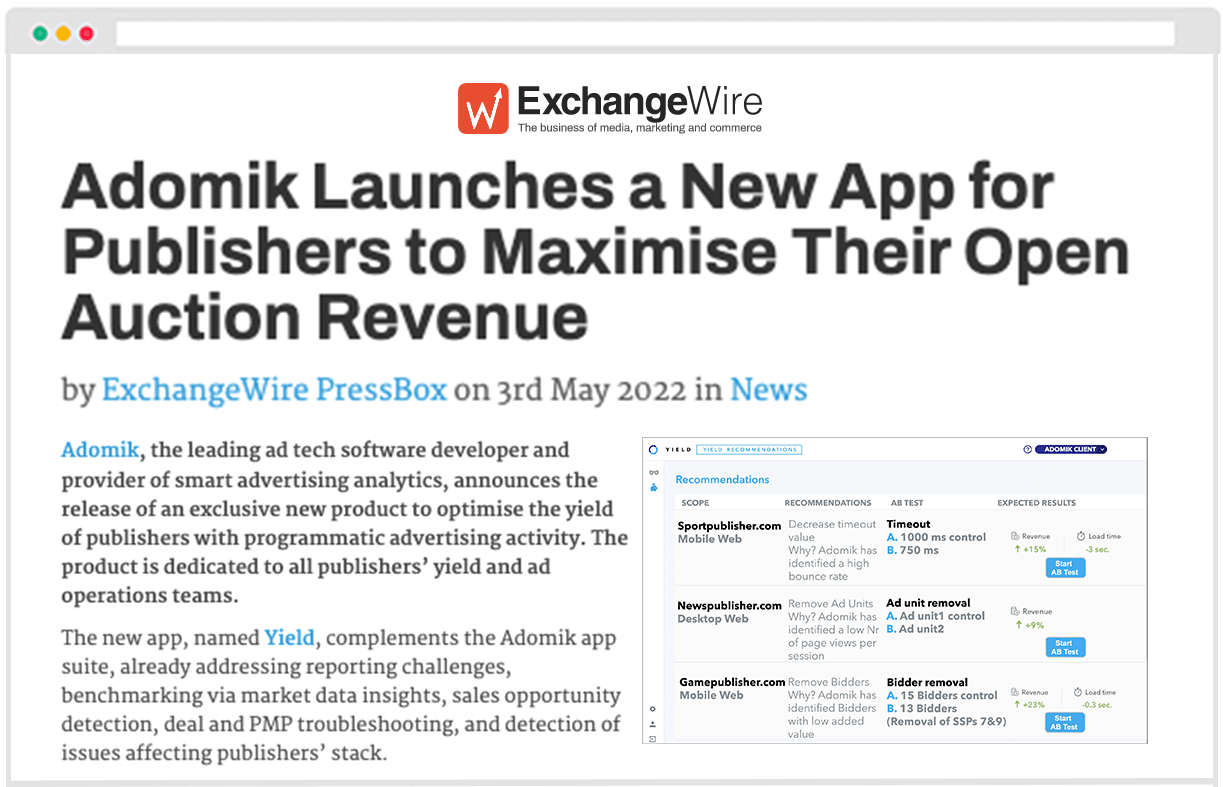 Exchangewire_press_release_adtech_news_Adomik_Yield_Launch